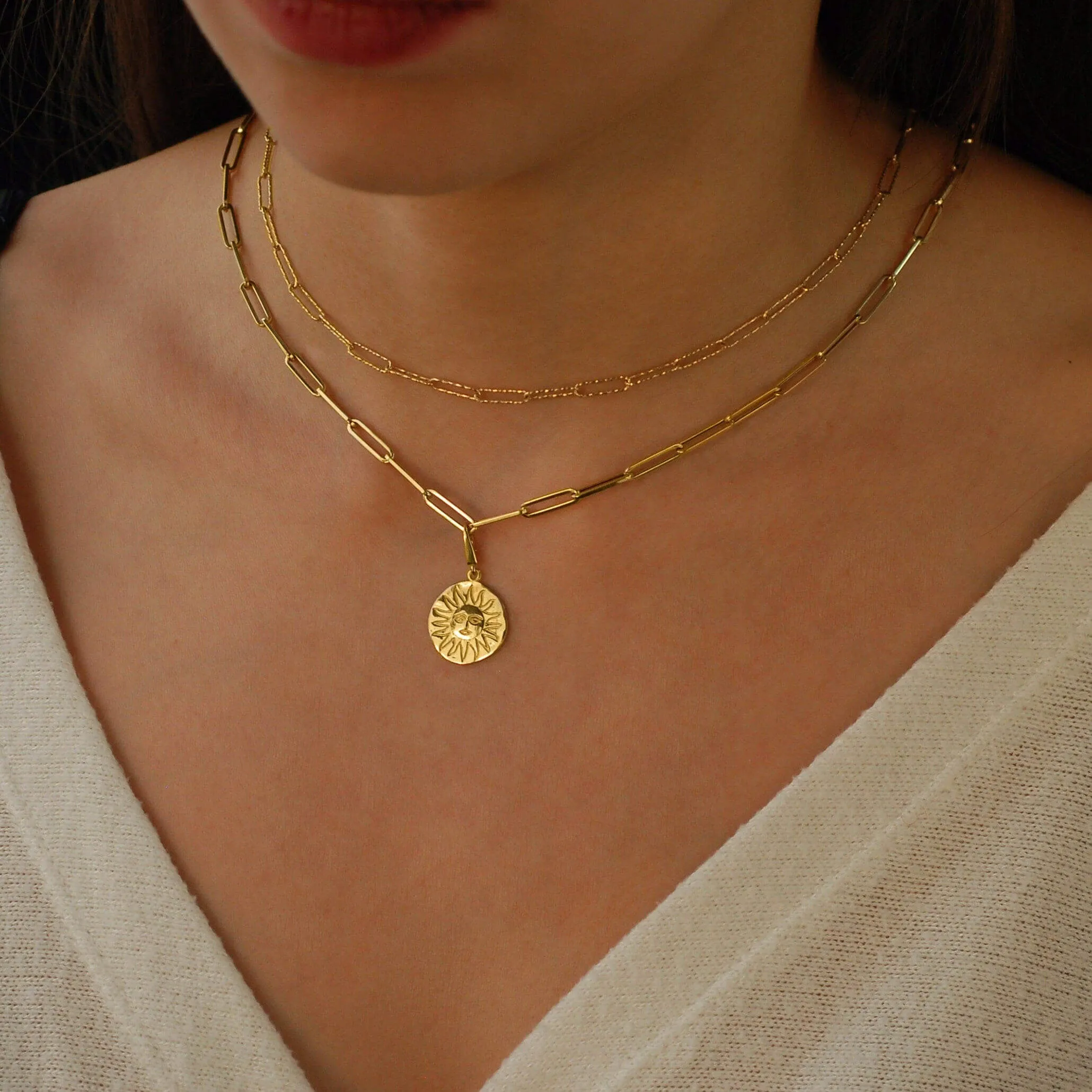 Sun Charm | 14K Solid Gold