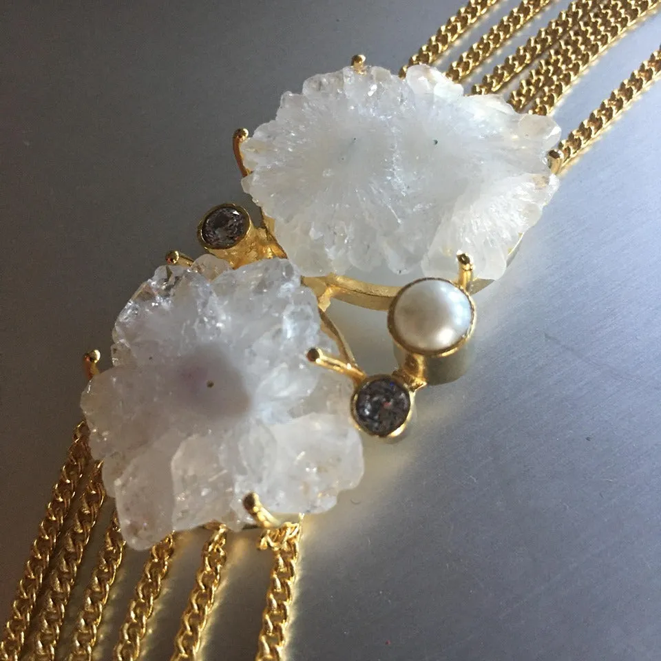 Sundar Necklace With Druzy