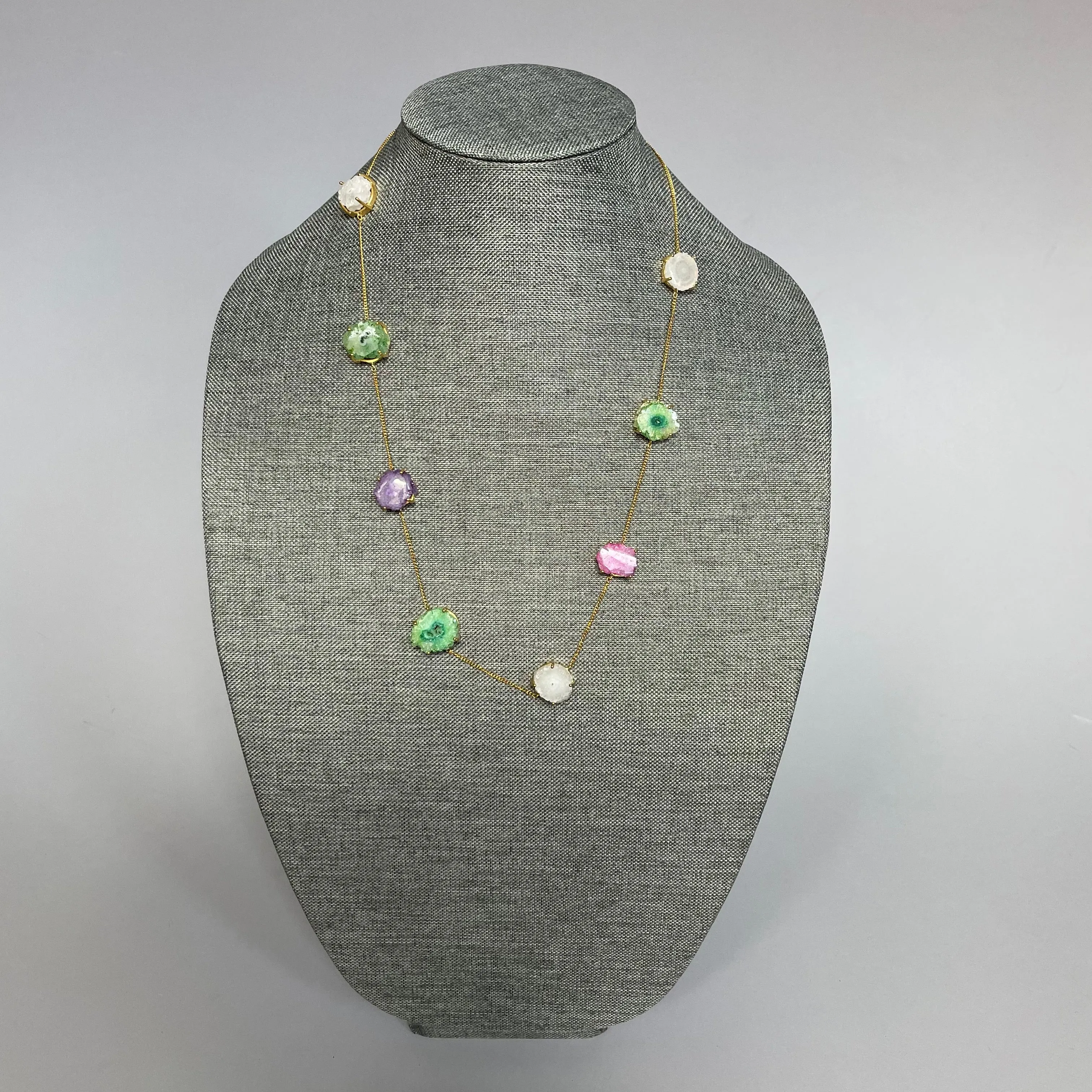 Sundar Necklace With Druzy