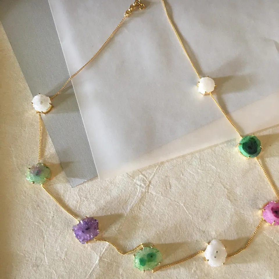 Sundar Necklace With Druzy