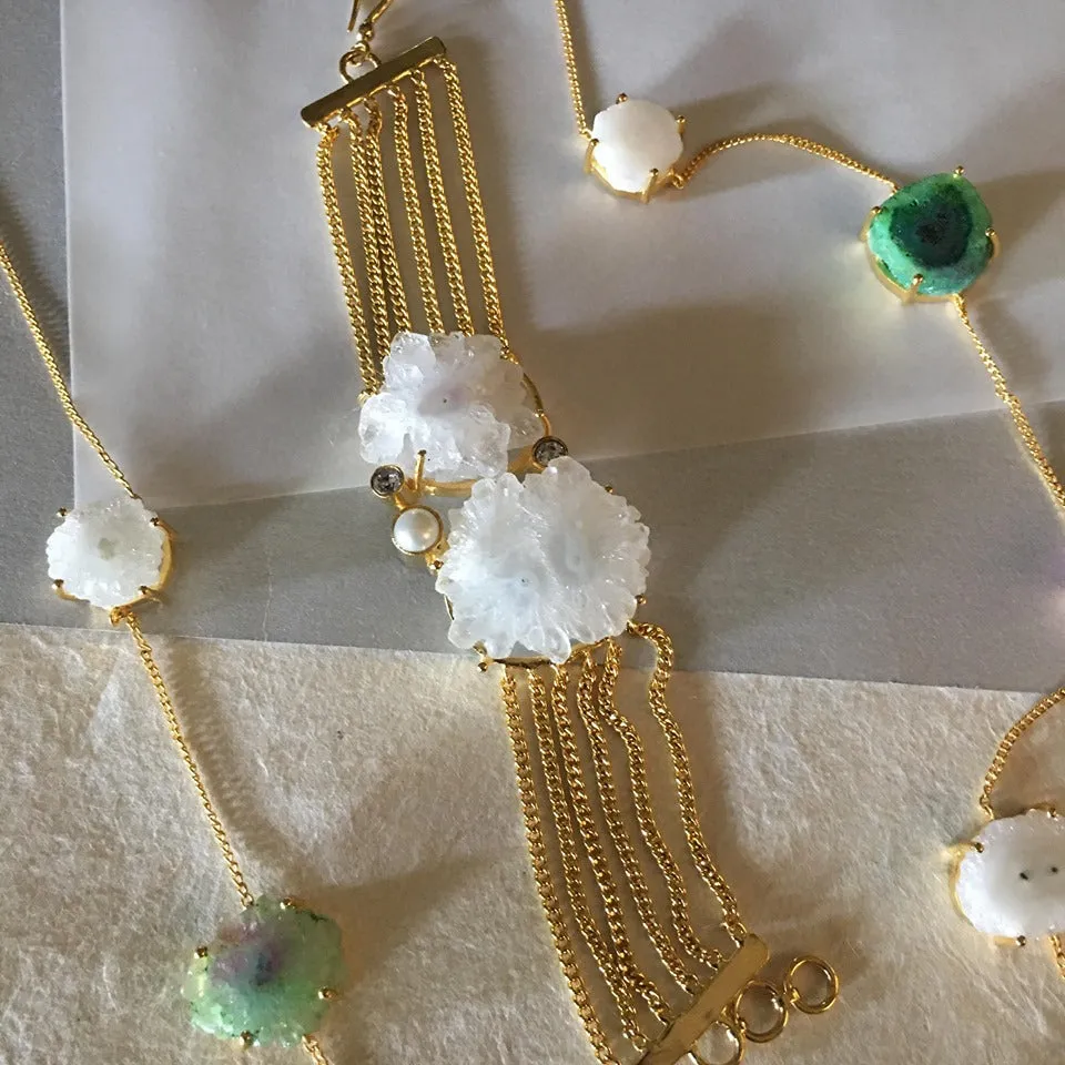 Sundar Necklace With Druzy