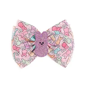 Sweet Wink Easter Peeps Tulle Bow Clip