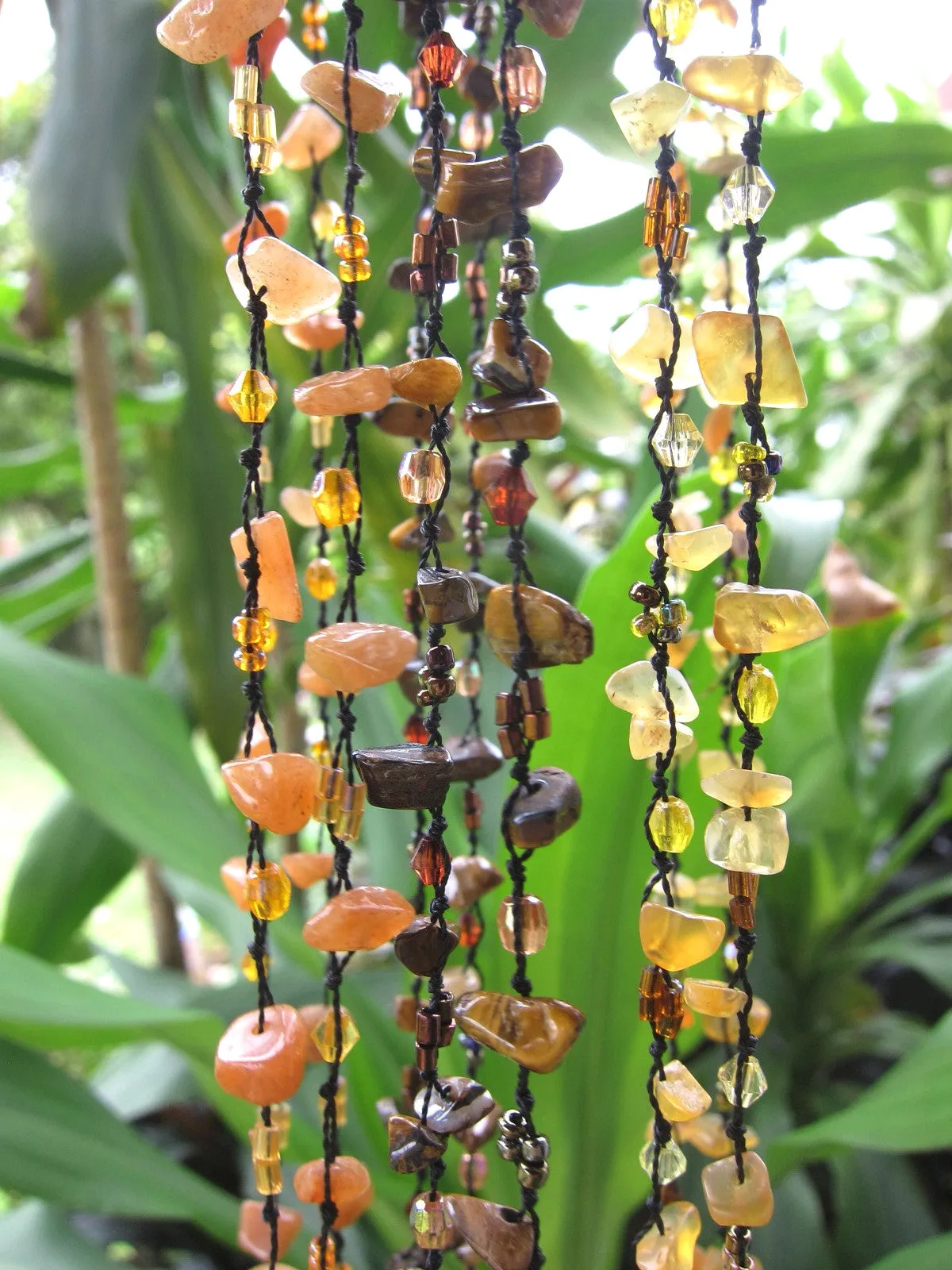 Tiger Eye   Citrine Stone Chips Layering Necklaces - ALL ON SALE!