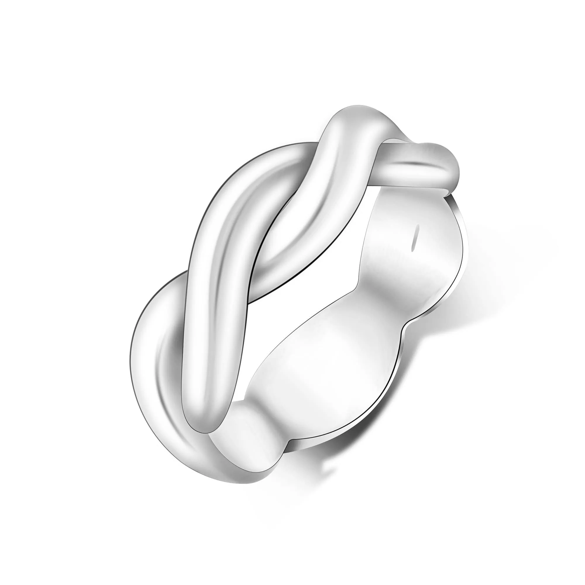 Twisted Silver Infinity Promise Rings For Him