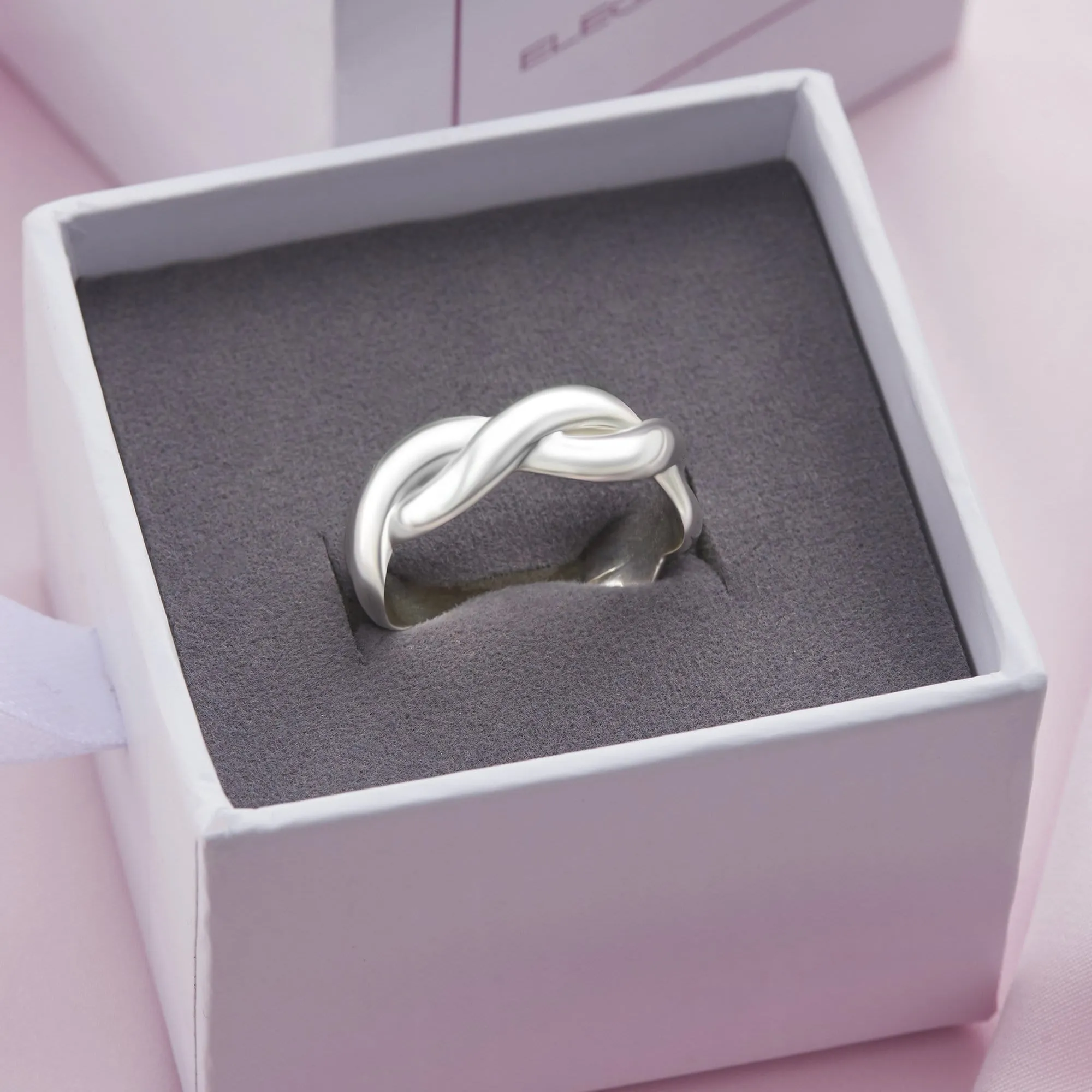 Twisted Silver Infinity Promise Rings For Him