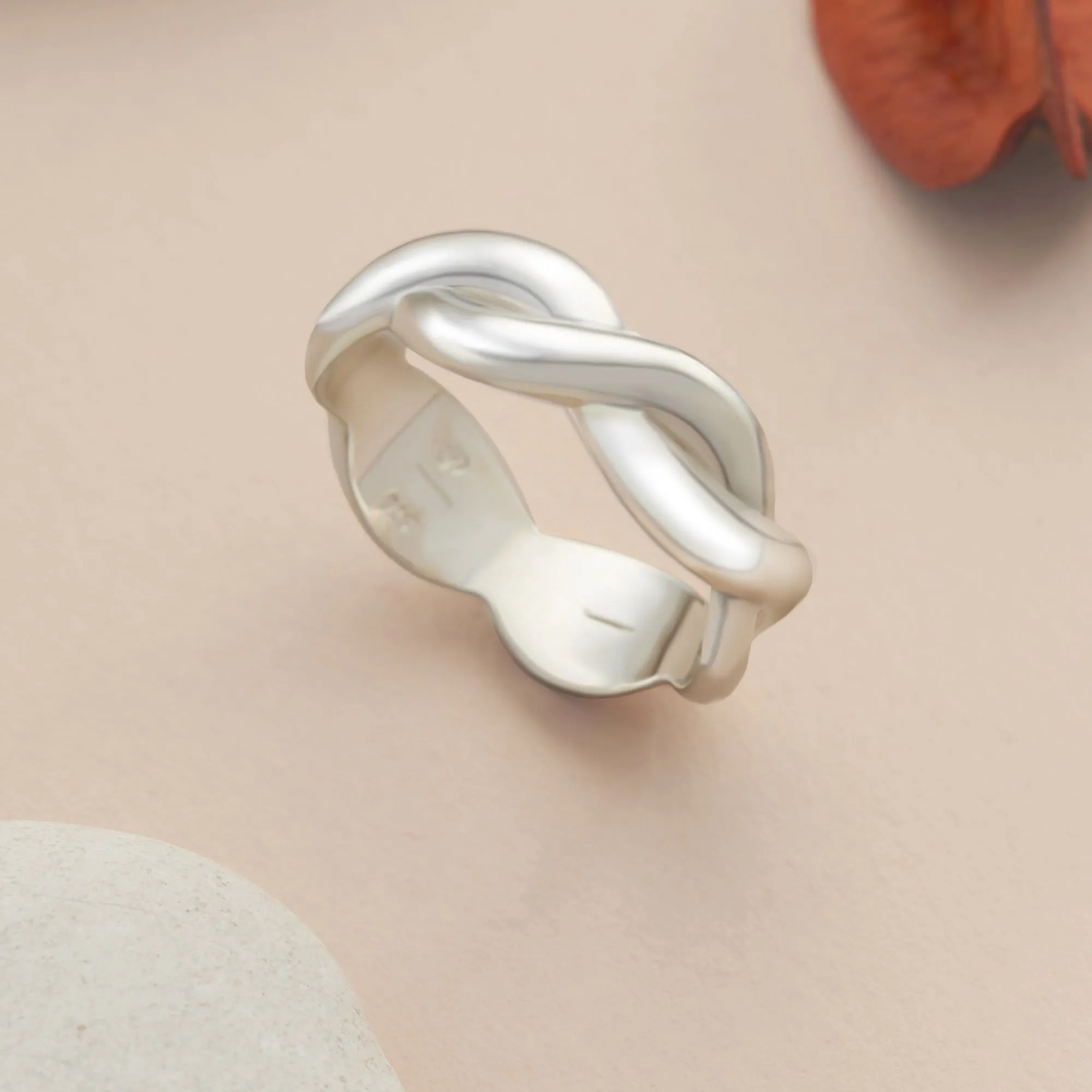 Twisted Silver Infinity Promise Rings For Him