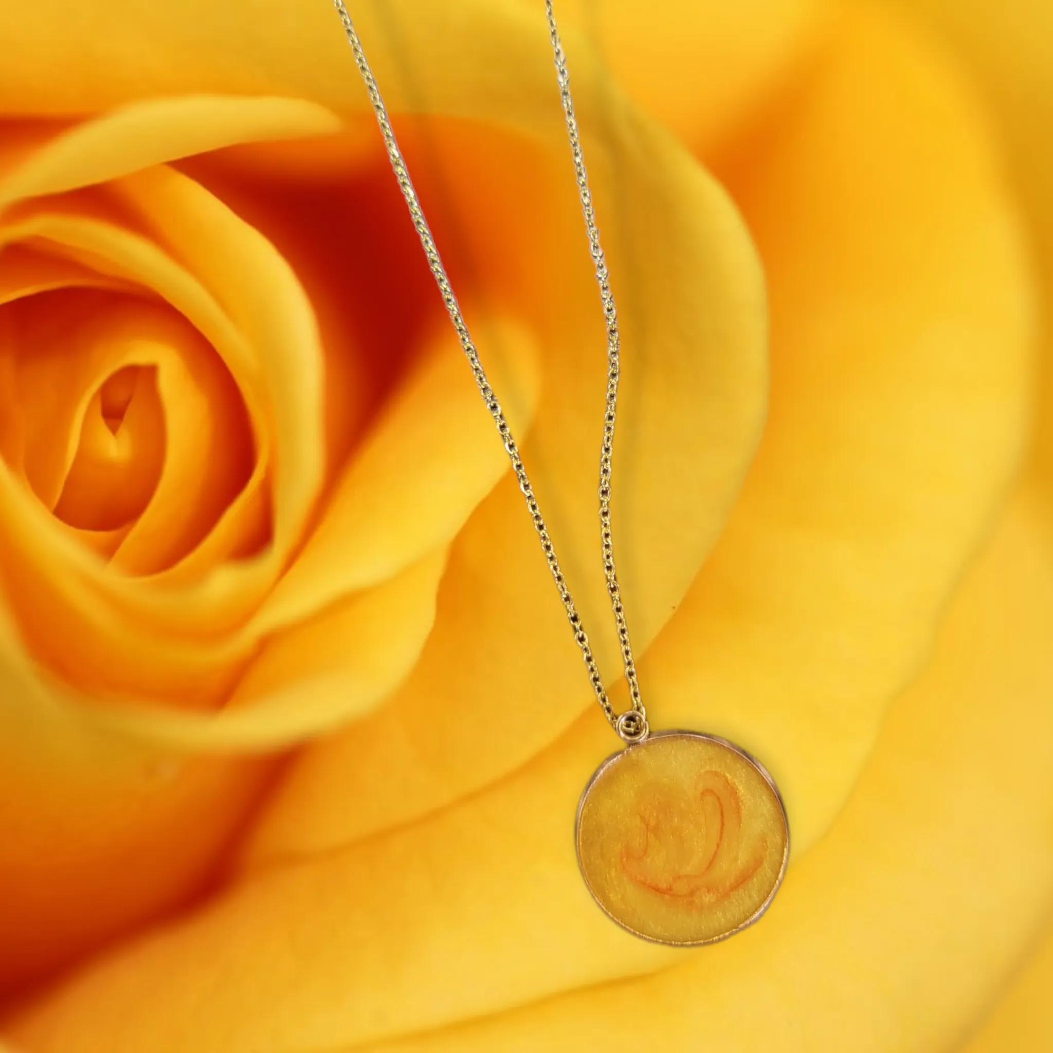 Unique Mothers Day Gift - Handmade Resin Rose Necklace (Silver or Gold)