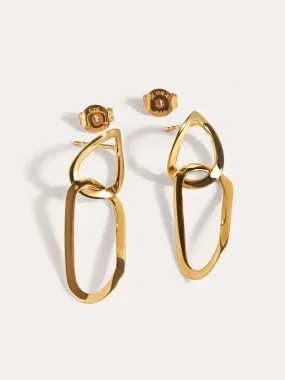 Vermilia Gold Link Earrings