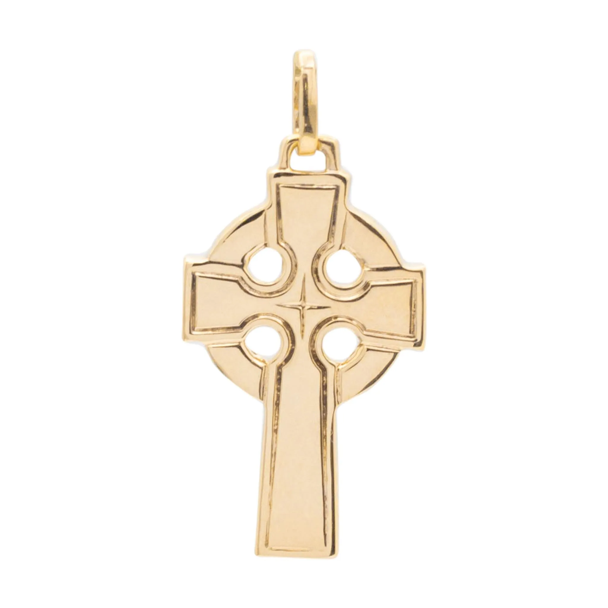 Vintage Retired James Avery 14K Yellow Gold Celtic Cross Pendant