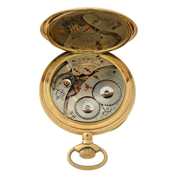 WALTHAM Victorian 14kt Gold Pocket Watch Retailed by Bailey, Banks & Biddle