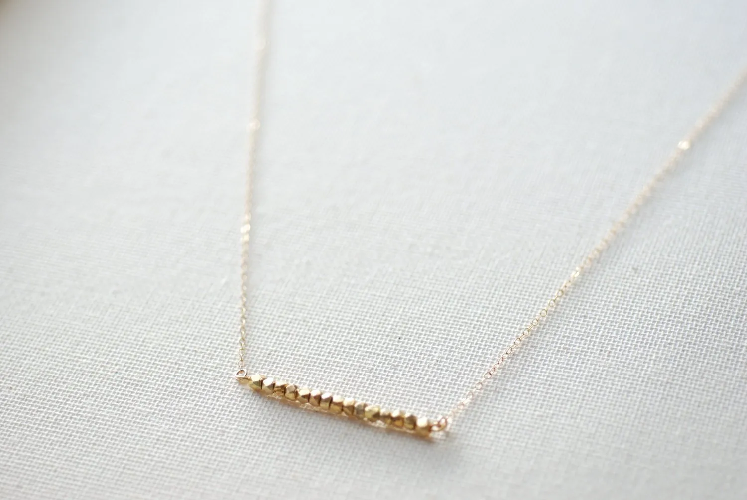 Wholesale Gold Sideways Nuggets Necklace, Horizontal Gold Nugget Necklace,Dainty Nuggets,Gold Chunk Necklace,Minimalist Nuggets,Small golden nuggets