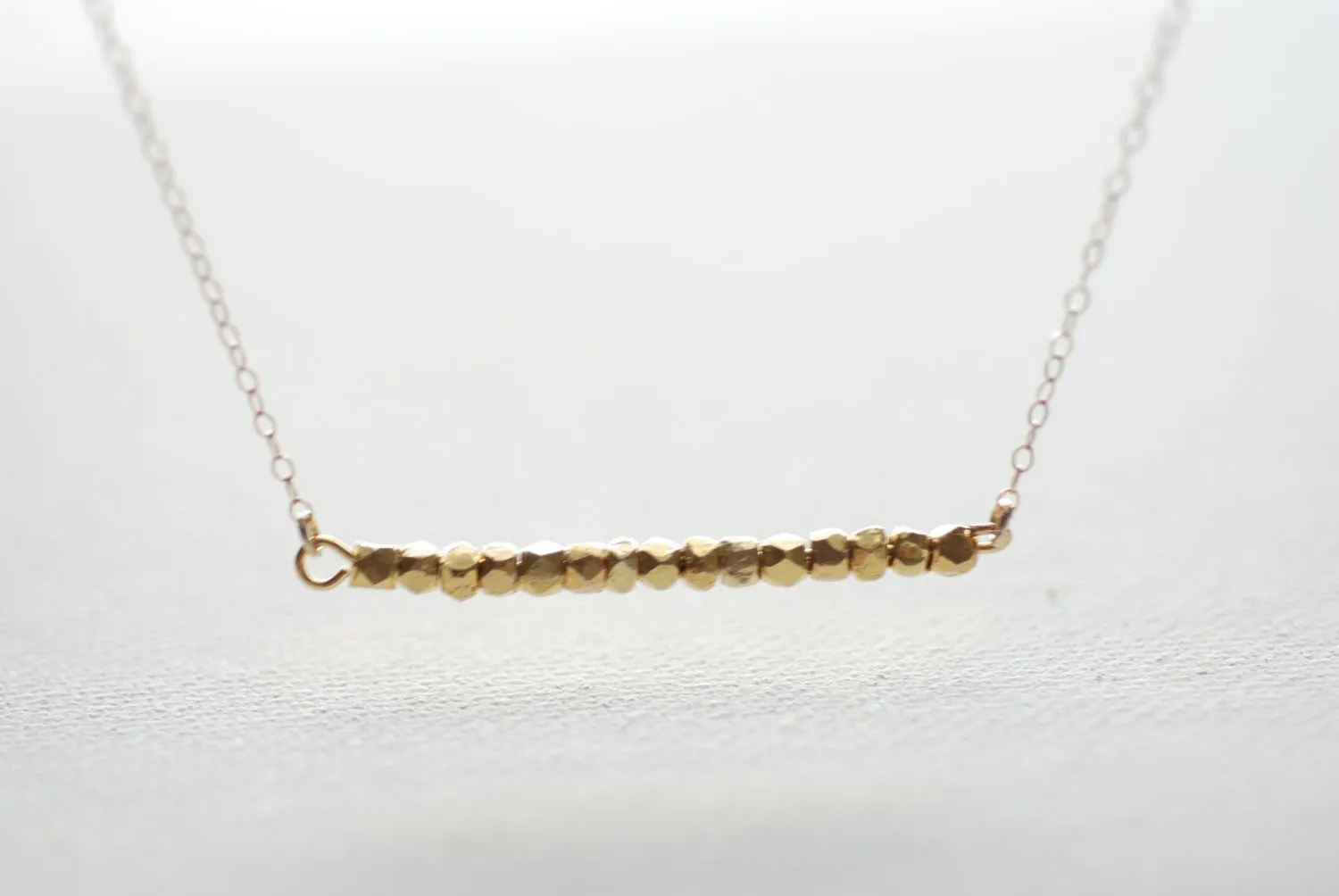 Wholesale Gold Sideways Nuggets Necklace, Horizontal Gold Nugget Necklace,Dainty Nuggets,Gold Chunk Necklace,Minimalist Nuggets,Small golden nuggets