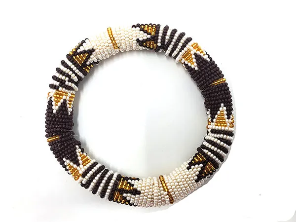 Zulu Beaded Disc Bangle Thick - Multiple colors