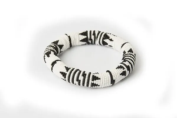 Zulu Beaded Disc Bangle Thick - Multiple colors